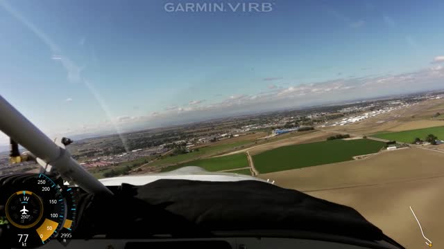Landing Vans RV6 at Caldwell Idaho with flat tire