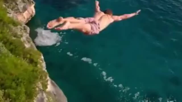 MOST BEAUTIFUL CLIFF JUMP SLOW MOTION