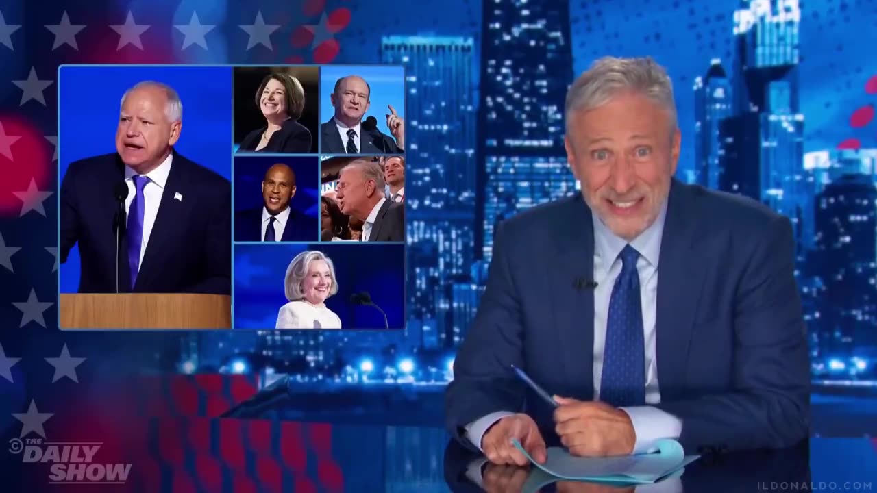 Jon Stewart calls out the hypocrisy at the DNC