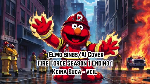 [Elmo sings/AI Cover] Fire Force Season 1 Ending 1 Keina Suda - veil