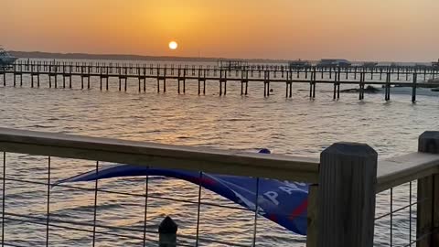 Trump Flag in Florida Sunset