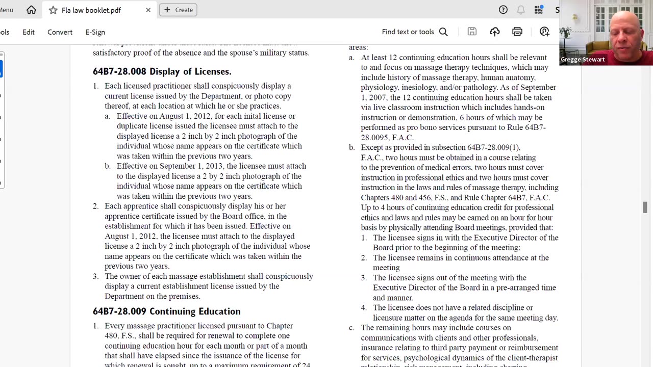 Fla Law & Rules Test #2 L/1