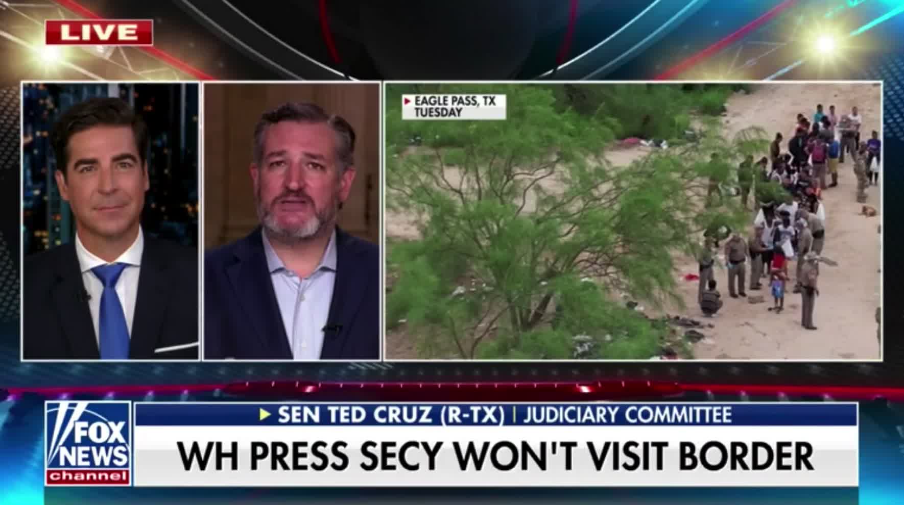 Sen. Ted Cruz blasts Karine Jean-Pierre for claiming nobody is walking across the border illegally