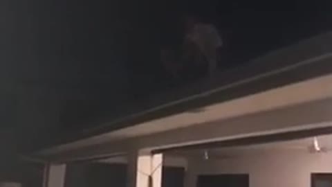 Jump roof to table faceplant