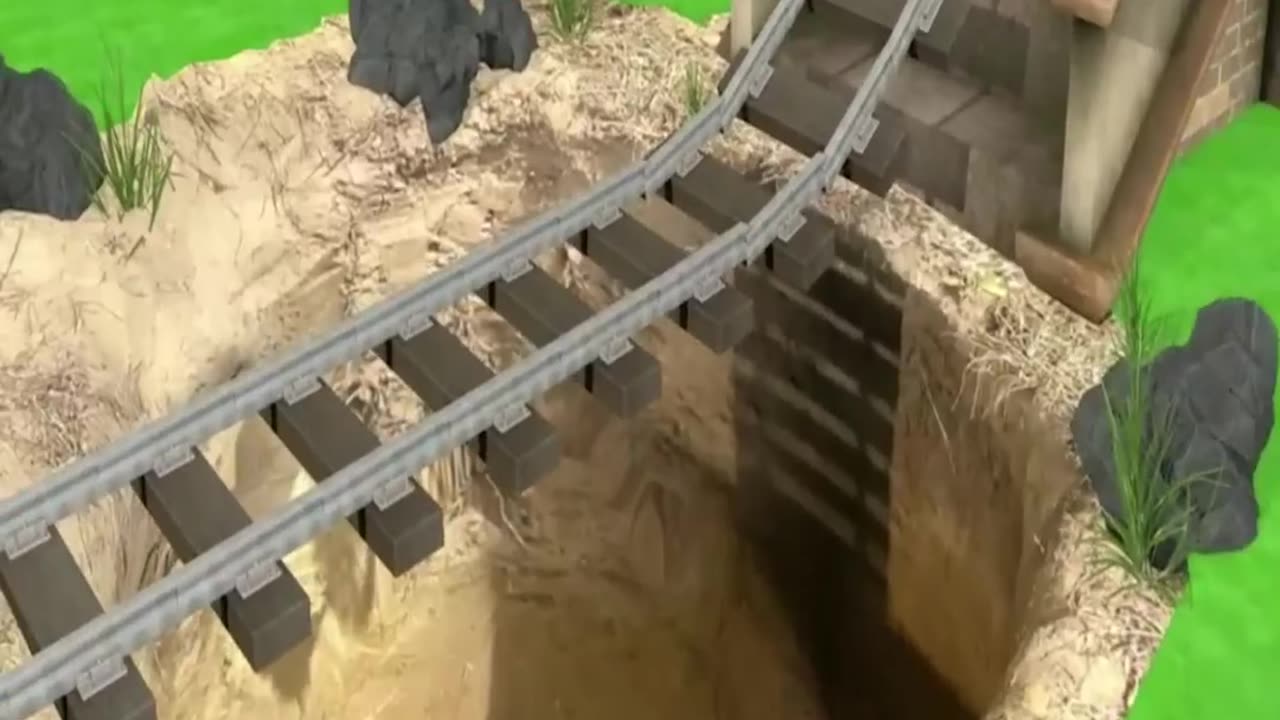 3D Animations Train 🚂🚆 Crossing।