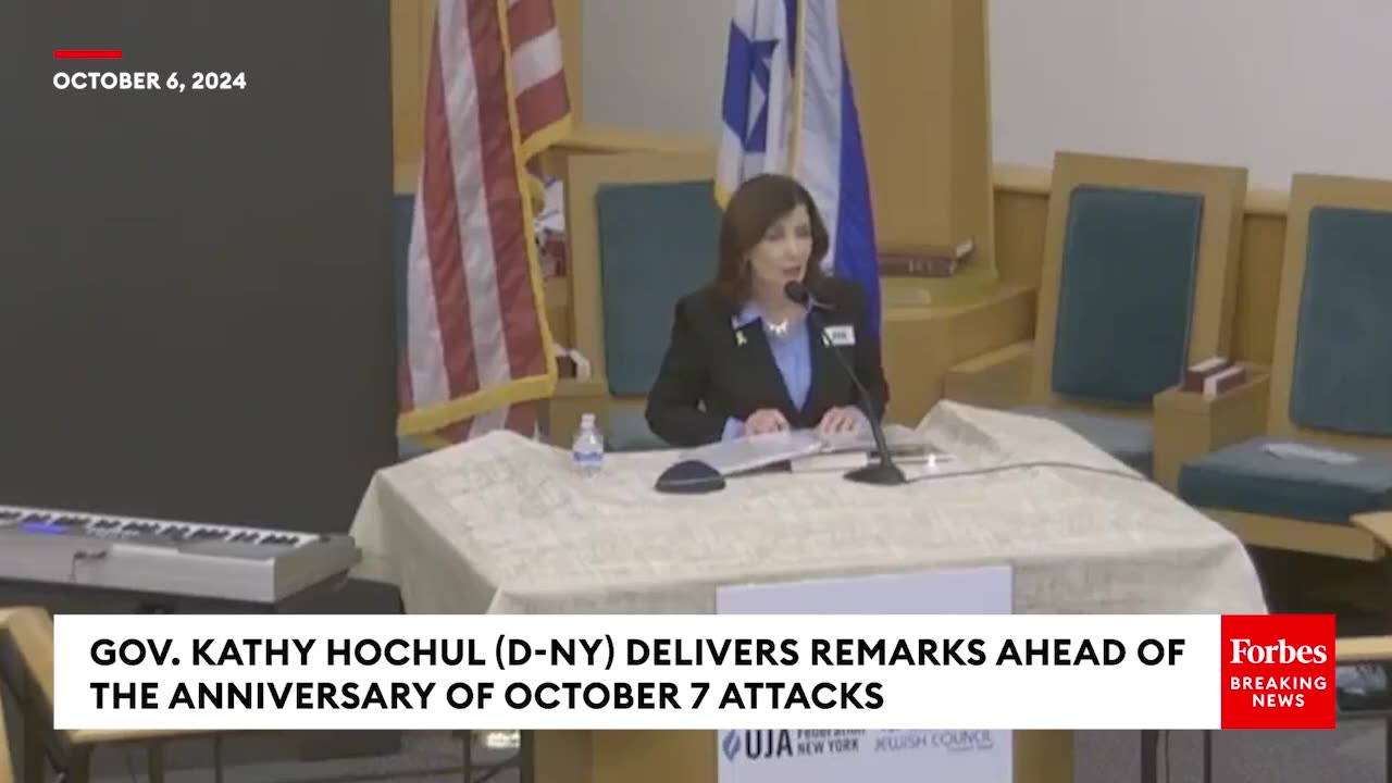 New York Governor Kathy Hochul Delivers Remarks Ahead Of Anniversary Of October 7th Attacks