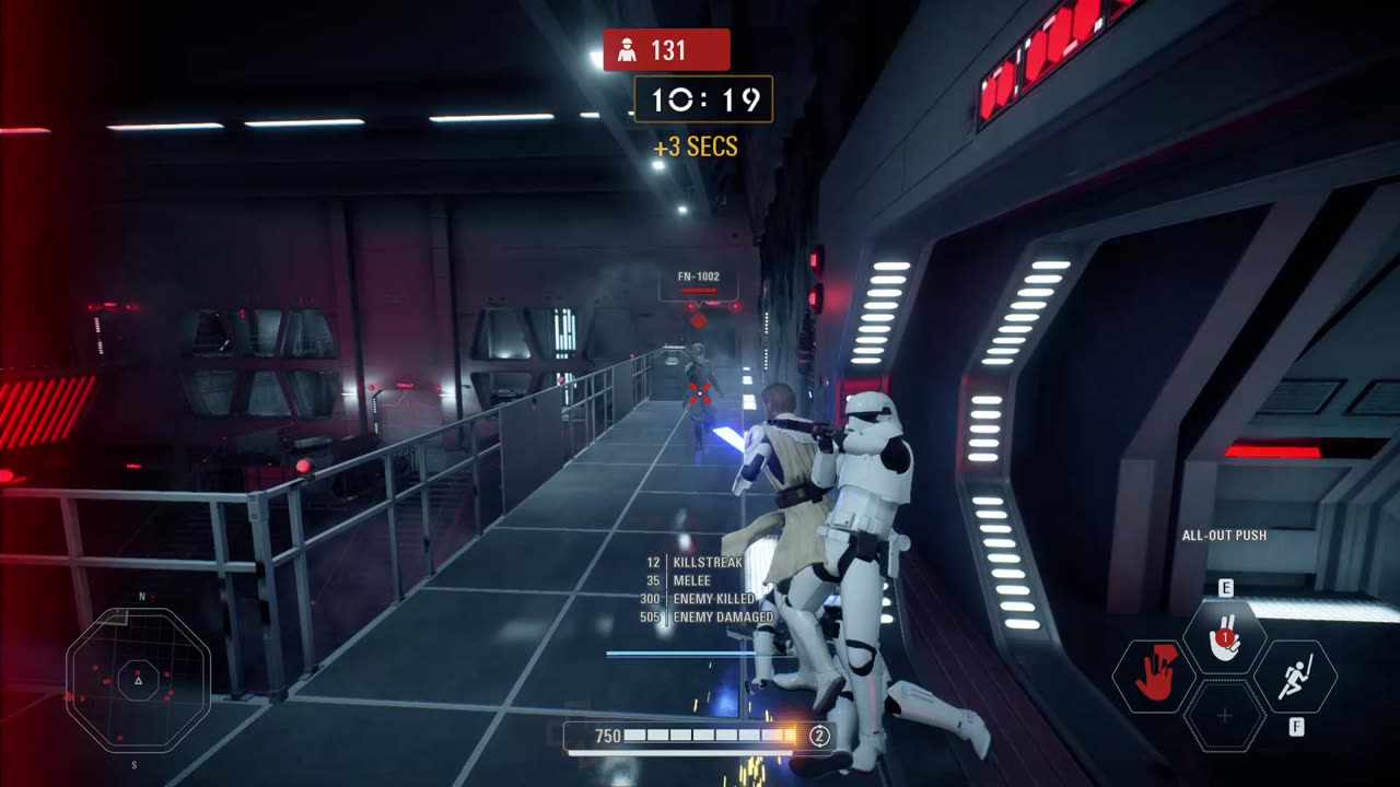 SWBF2 2017: Arcade Onslaught Obi Wan Kenobi Starkiller Base Gameplay