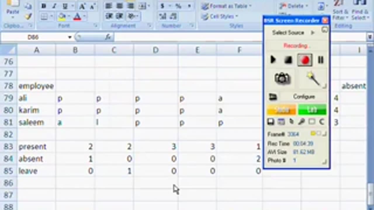 Ms. Excel Learning Tutorial - VII (Hindi and URDU)