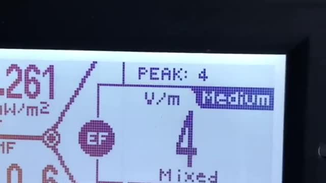 This is a video of V/m readings at a bedroom in Bramley Leeds: