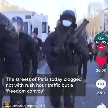 French police try to disperse freedom convoy