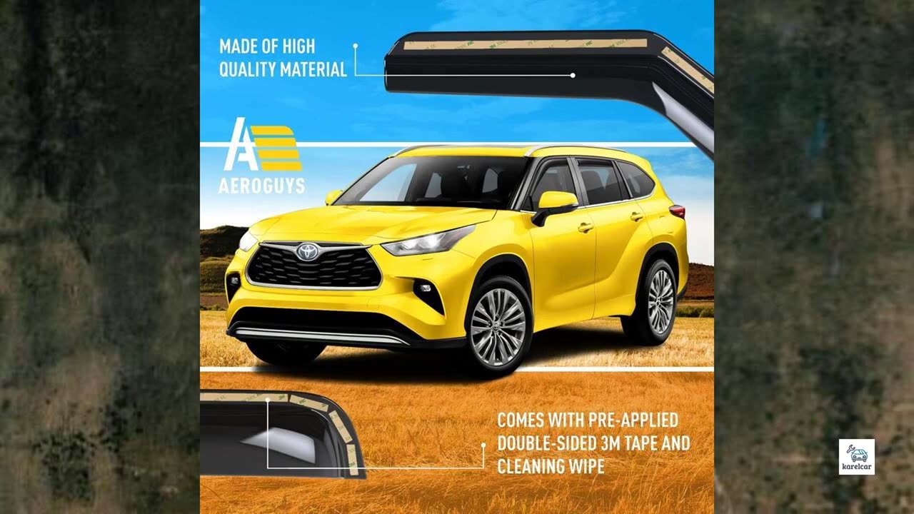 Review - Extra Durable Window Deflectors in-Channel Window Visors Rain Guards for Toyota Highlander