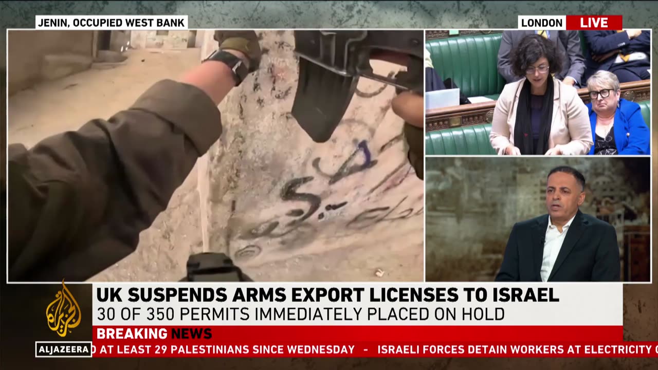 ‘Clear risk’: UK says suspends arms export licences to Israel