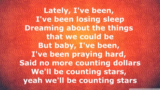 OneRepublic - Counting Stars [Lyrics]