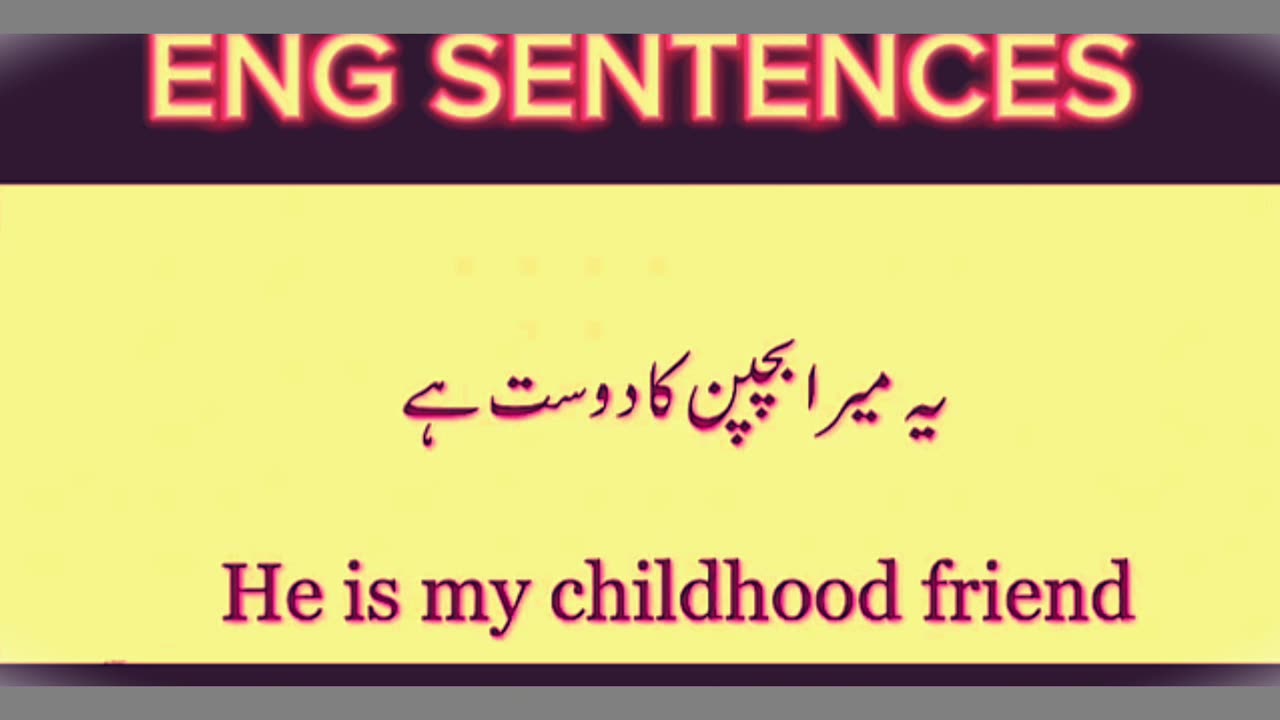 English sentences