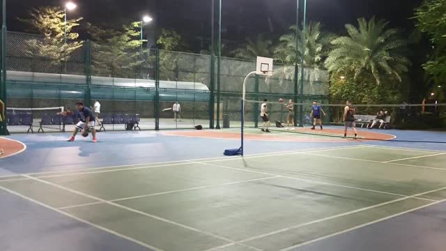 Vinhome landmark and basketball night scene