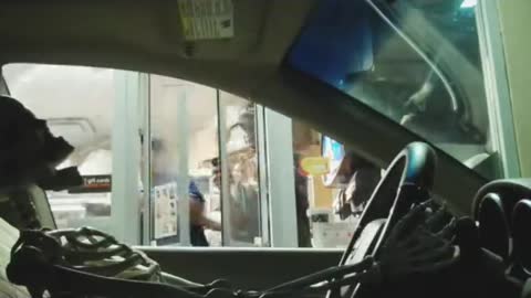 SKELETON ON DRIVE THRU