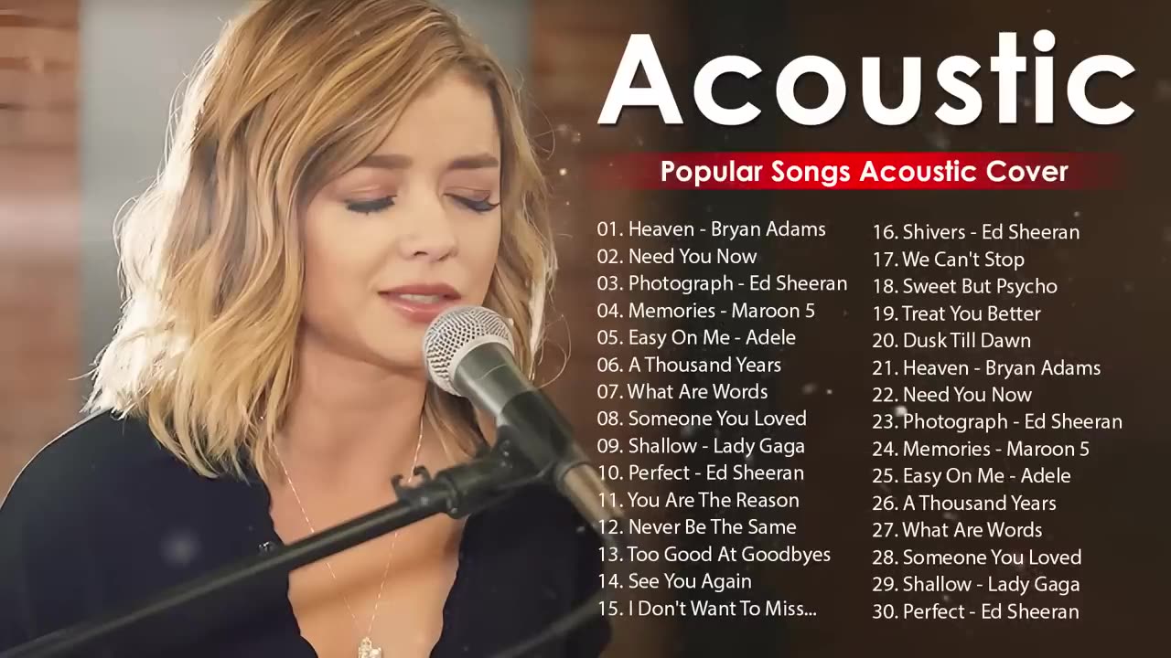 Best Acoustic Songs Cover - Acoustic Cover Popular Songs - Top Hits Acoustic Music 2024