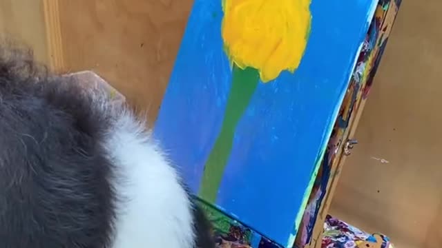 You won't BELIEVE what this dog paints!!! MUST WATCH