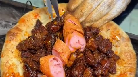 Naan With Kabab Delicious Food Street