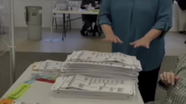 The third video was taken at a table where the ballots from Central Lake Twp. were being counted.