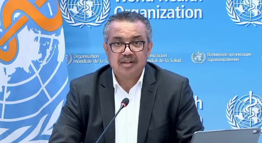 NOW-WHO's Tedros demands to vaccinate 70% of the world population by the middle of 2022