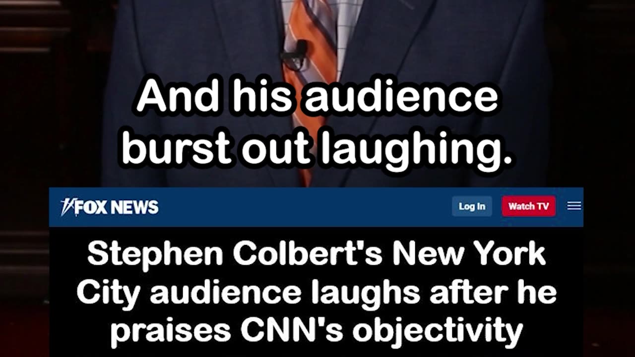 Stephen Colbert Audience Laughs after He Praises CNN Objectivity