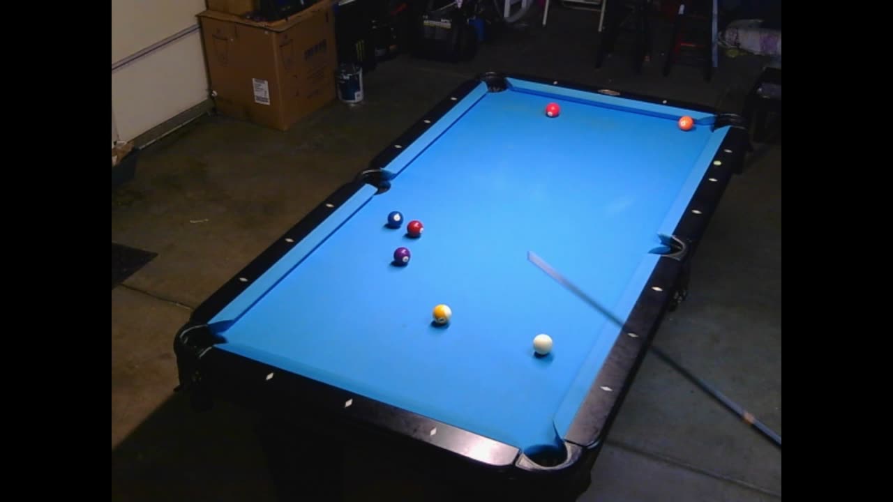 9-Ball Practice Rack With a Decent Carom-Bank on the 9