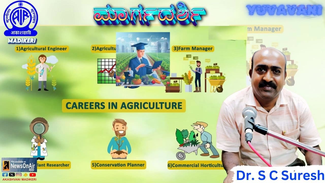 YUVAVANI | MARGADARSHI | CARRERS/JOB OPPORTUNITY IN AGRICULTURE | DR. S C SURESH