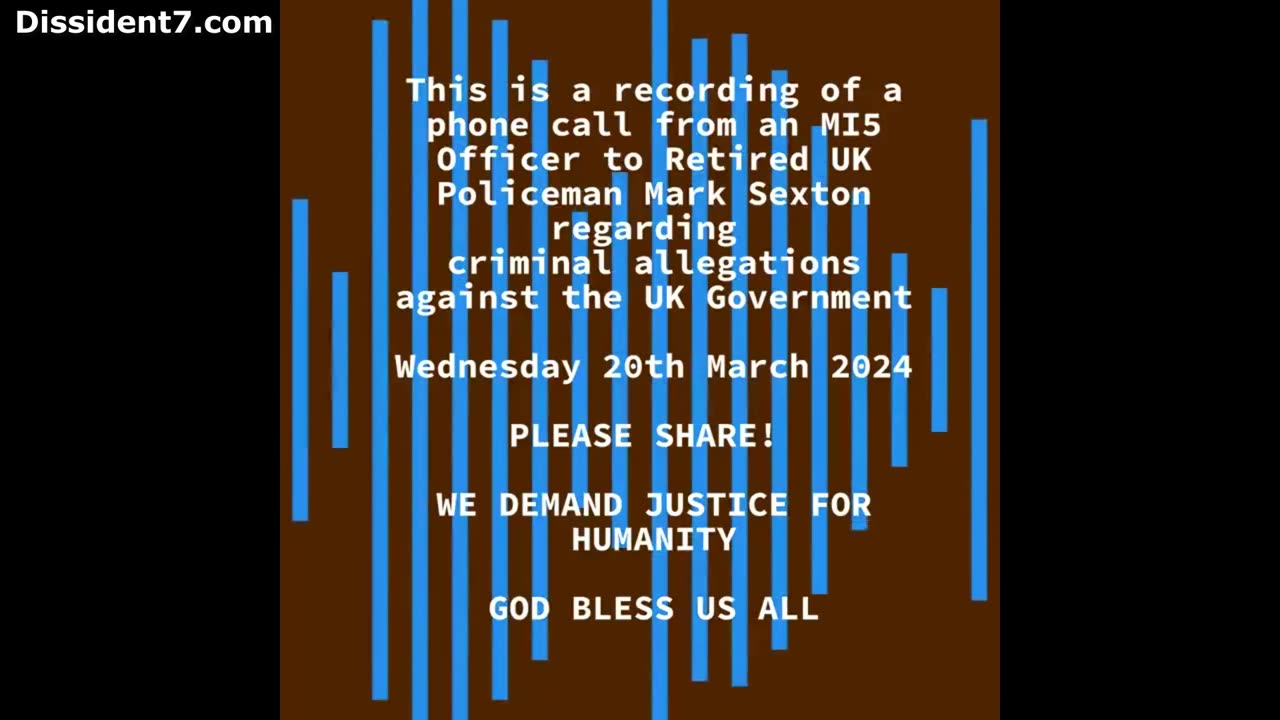 Mark Sexton Latest Update - Phonecall To Mi5 Regarding The Plandemic Coverup 20/3/2024