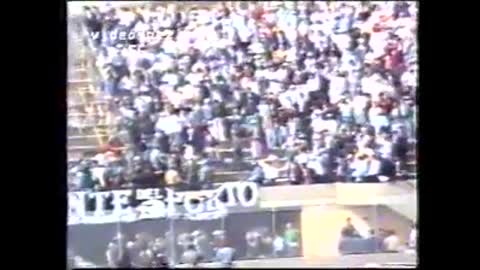 Prima e durante Lucchese-Spezia 2-1 del 1988