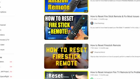 how to reset remote for firestick