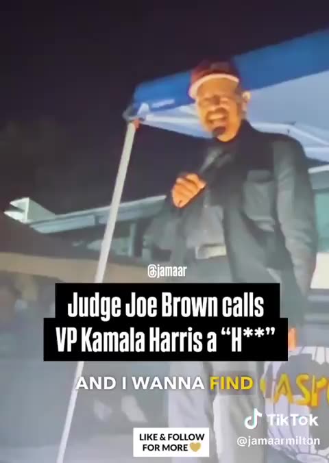 @jamaarmdge Joe Brown calls VP Kamala Harris "Hoe