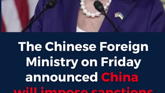 China will put sanctions on Pelosi and her direct relatives