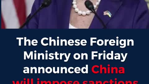 China will put sanctions on Pelosi and her direct relatives