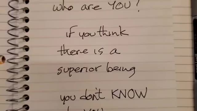 if you think there is a supior being