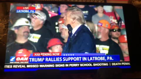 🦅 OANN president Donald Trump in Latrobe PA twin win win maga Saturday 07:43 pm