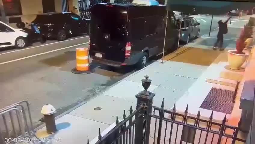 The Russian Consulate in New York was vandalized with spray-paint early Friday morning.