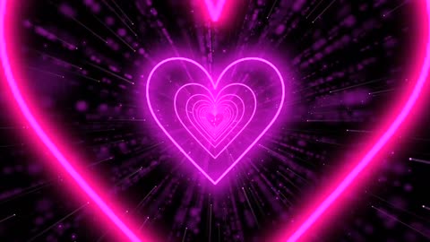 222. Love Heart Screen💖Animation Video Neon Heart Background Video Wallpaper Heart