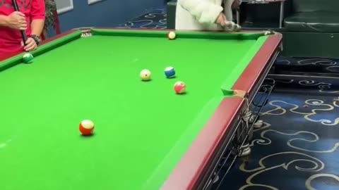 Funny video playin pool