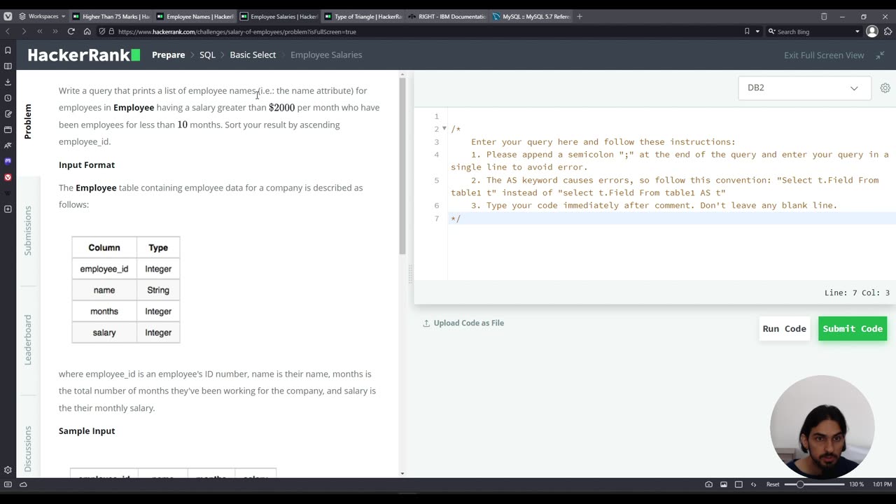 Employee Salaries | SQL Basic Select | HackerRank Solution