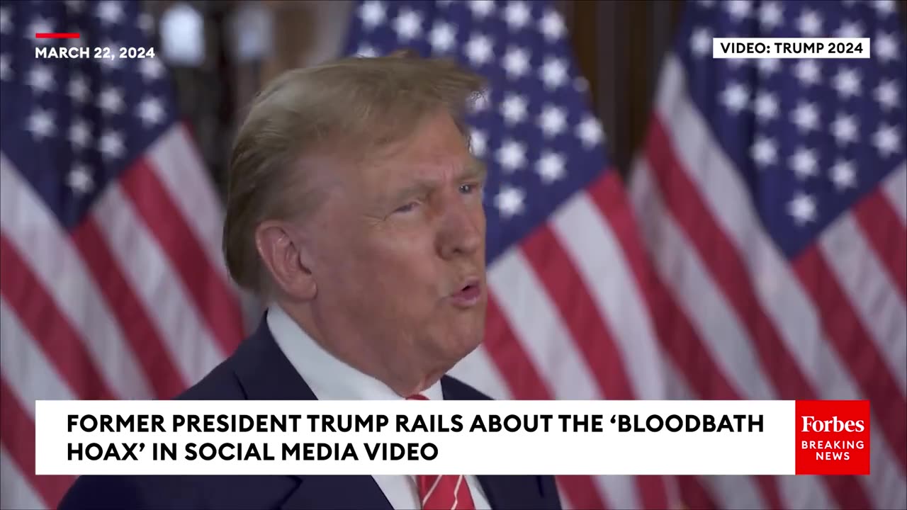 Trump takes words back : Trump Acusses Biden .Media of "bloodbath Hoax"