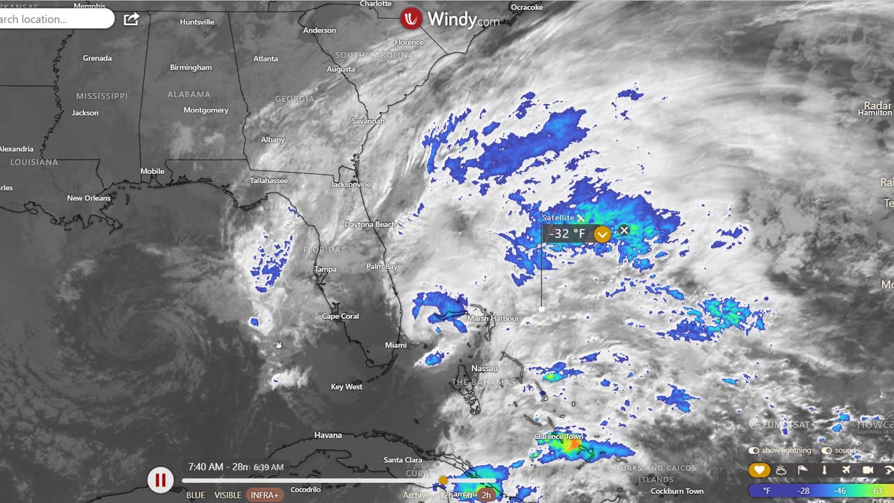 Major weather operation going on over southeastern United States