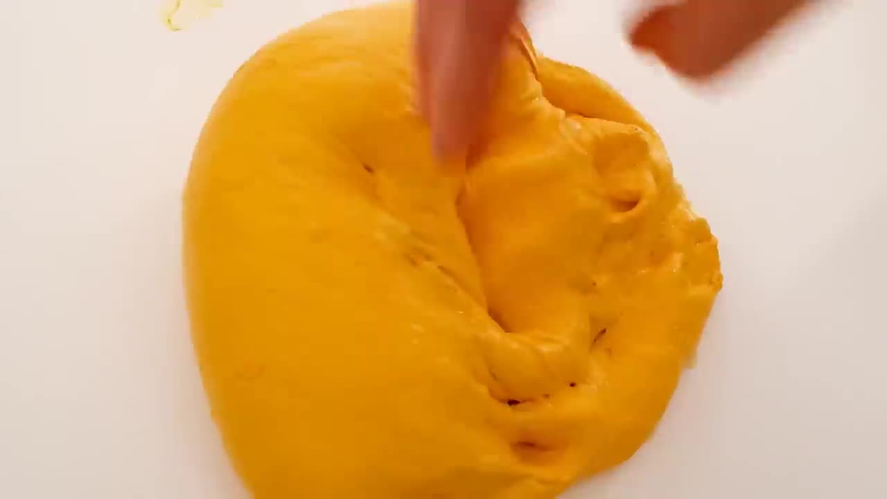 Yellow ASMR slime , mixing makeup satisfying slime