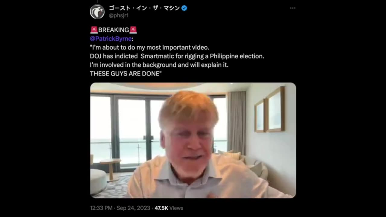 🚨 BREAKING Sep 24 2023 - Patrick Byrne > 'Biggest News Since Nov 3rd 2020'