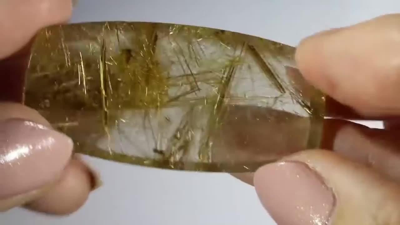 57.85 ct Natural golden Rutilated Quartz From Brazil