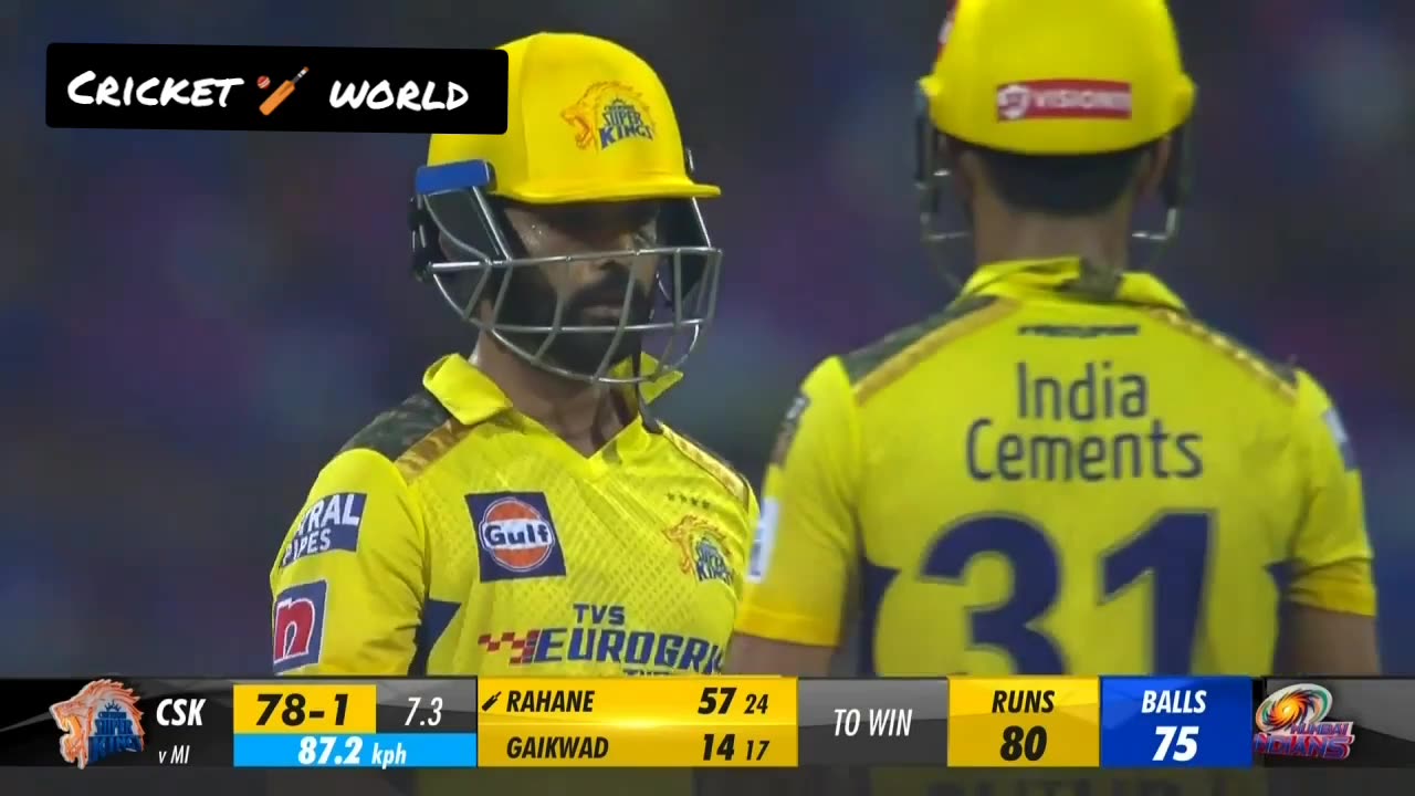 Ajinkya Rahane classy 61 (27) vs Mumbai Indians