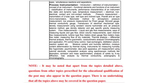 SYLLABUS FOR THE POST OF ASSISTANT ENGINEER IN KERALA STATE POLLUTION CONTROL BOARD (Cat.No1242021)