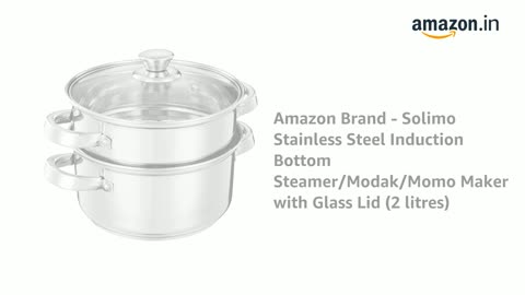 Amazon Brand - Solimo Stainless Steel Induction Bottom Steamer 