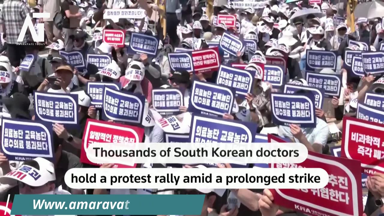 Thousands of Doctors Protest Gov't Plan in Seoul Return to Work Order Issued | Amaravati Today