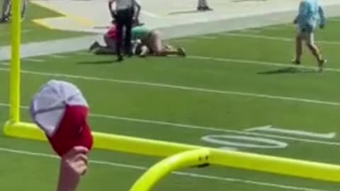 Boy Gets Tackled After Running Onto NFL Field
